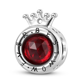 Magic Charms Women's Bead Charm Pendant 925 Sterling Silver with Love Heart Flower Bead Charms for Women Compare to European Bracelets and Necklace, Sterling Silver, Cubic Zirconia