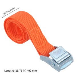 KEILEOHO Pack of 12 Tie Down Straps Orange 2 cm x 40 cm, Short Lashing Strap with Clamping Lock, Lashing Strap Fastening Straps for Furniture, Camping, Motorcycle, Luggage