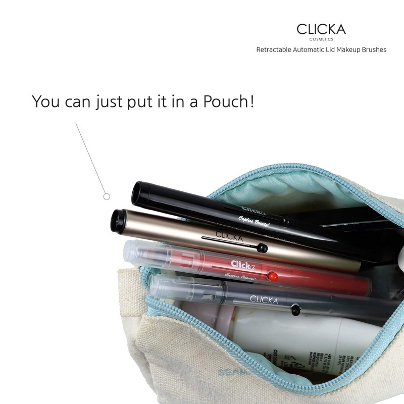 CLICKA LM602 Extendable Makeup Brush, Premium Synthetic Hair
