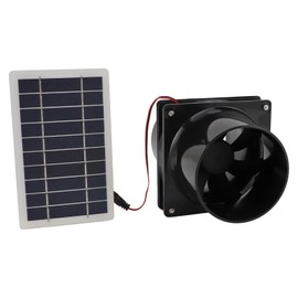 Tgoon Solar Fan, 10W 12V Solar Powered Exhaust Fan for Round Pipe ABS Solar Panel Ventilation Fan Kit for Pet House Chicken Coop RV Greenhouse