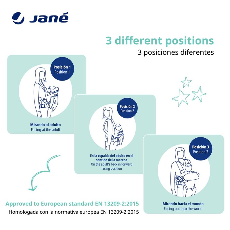 Jané Dual Ergonomic Baby Carrier from Birth to 15 kg,