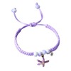 XAM Adjustable Braided Bracelet with Starfish Charm, Ceramic Beads and