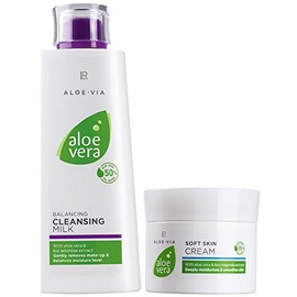 LR ALOE VIA Aloe Vera Gesichtspflege-Set (200 ml Reinigungsmilch & 100 ml Hautcreme)