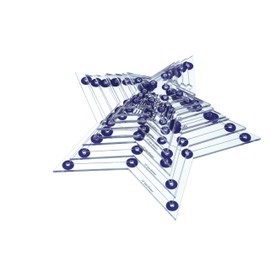 The Quilted Bear Star Quilting Templates - Set of 8 Non-Slip Acrylic Quilt Templates, Ideal Sewing Products, Quilting Tools & Quilting Templates for Machine Quilting (3/4 inch - 3 inches)