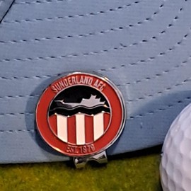Sunderland Metal Golf Ball Marker with Magnetic Cap Clip