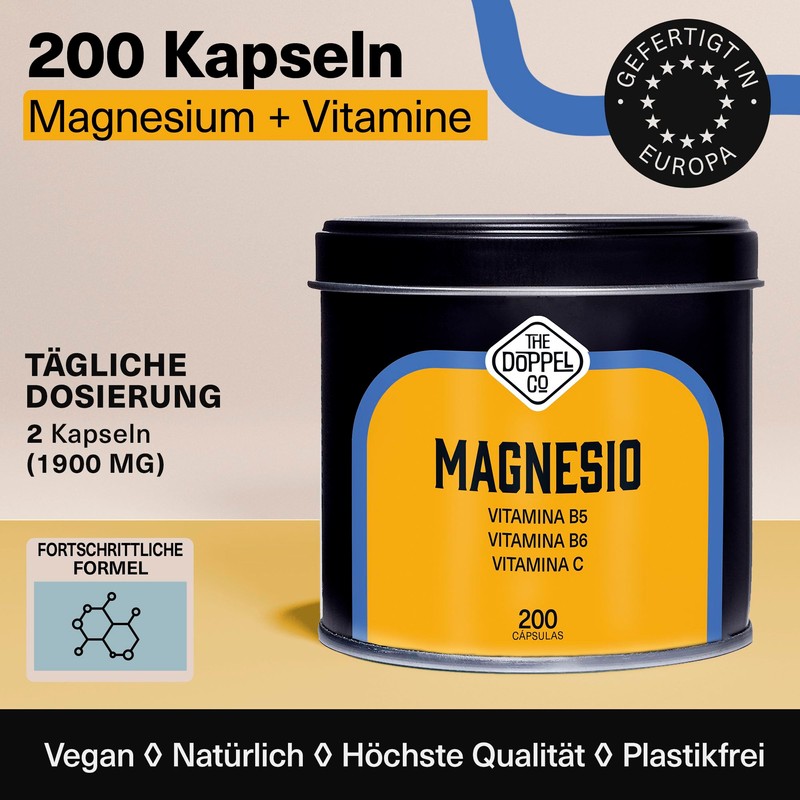 Magnesium Citrate, 1500 mg + Vitamin C, B6, B5 Daily