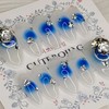 Blue Hole Deep Ocean Handmade Nail Tips - Almond S