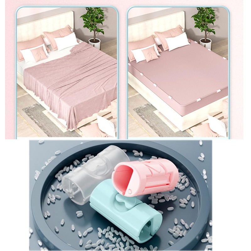 Bombinate 8 Piece Comforter Clips, Anti-Slip Fastening, Sheet Corner Stopper,