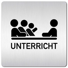 Türschilder24 XXL Door Sign (B) 125 x 125 mm Teaching 005 1.5 mm Aluminium Solid Material 100% Made in Germany