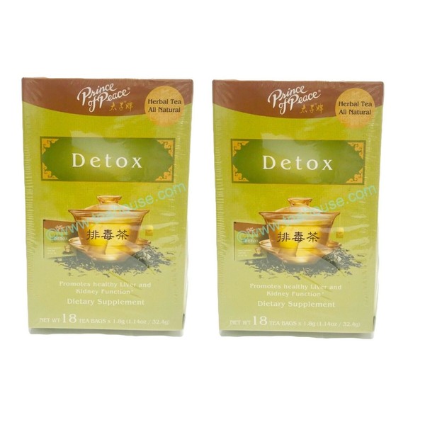 (2) Prince of Peace DETOX Herbal Tea 18bags/box - Exp: 2022 - Product of USA
