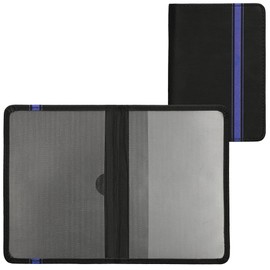 kwmobile Registration and Insurance Holder - Car Document Holder for Vehicle Documents and Cards - PU Leather with Design - Blue/Black
