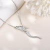 YAFEINI Italian Horn Hand Necklace Sterling Silver Cornicello and Mano
