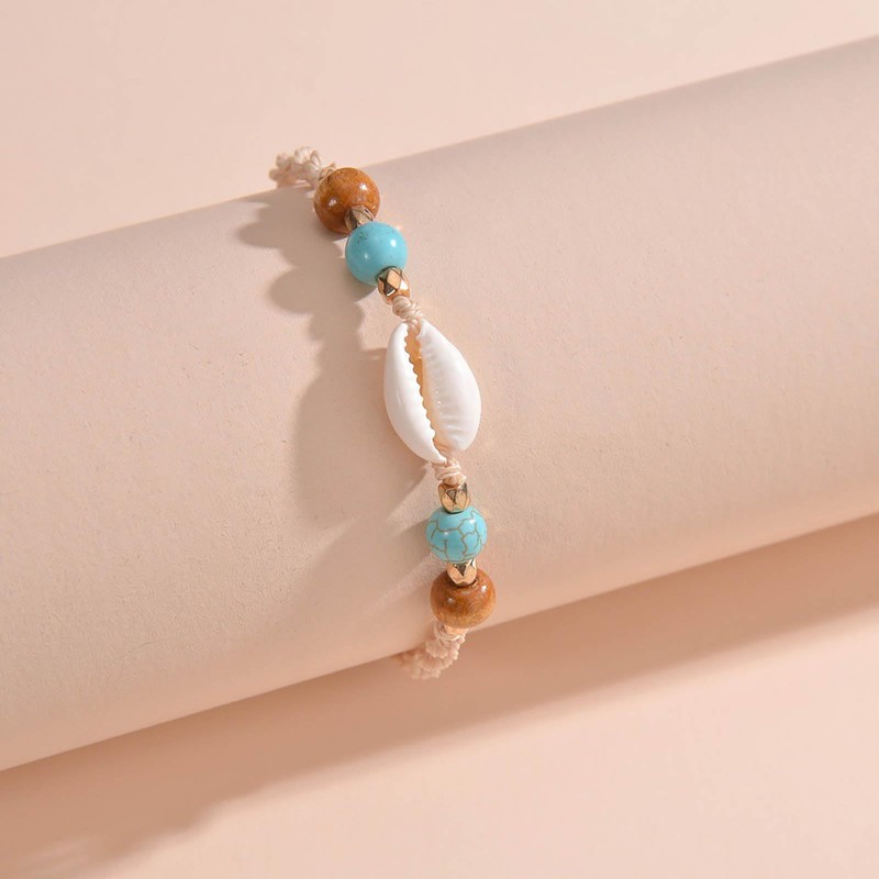 White Seashell Anklet Bracelet Cowrie Shell Anklet Summer Beach Anklet