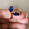 Small Round Hoop Earrings For Women Girls Cubic Zirconia Blue