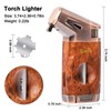 Gioflv Torch Lighter with Triple Jet Flame - Windproof &