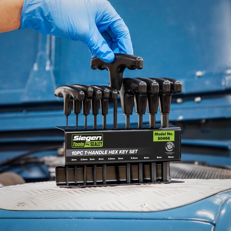 Siegen by Sealey 10pc T-Handle Allen Key Hex Set -