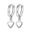 Earrings Silver 925 Hanging Love Heart Earrings Silver 925 Hoop
