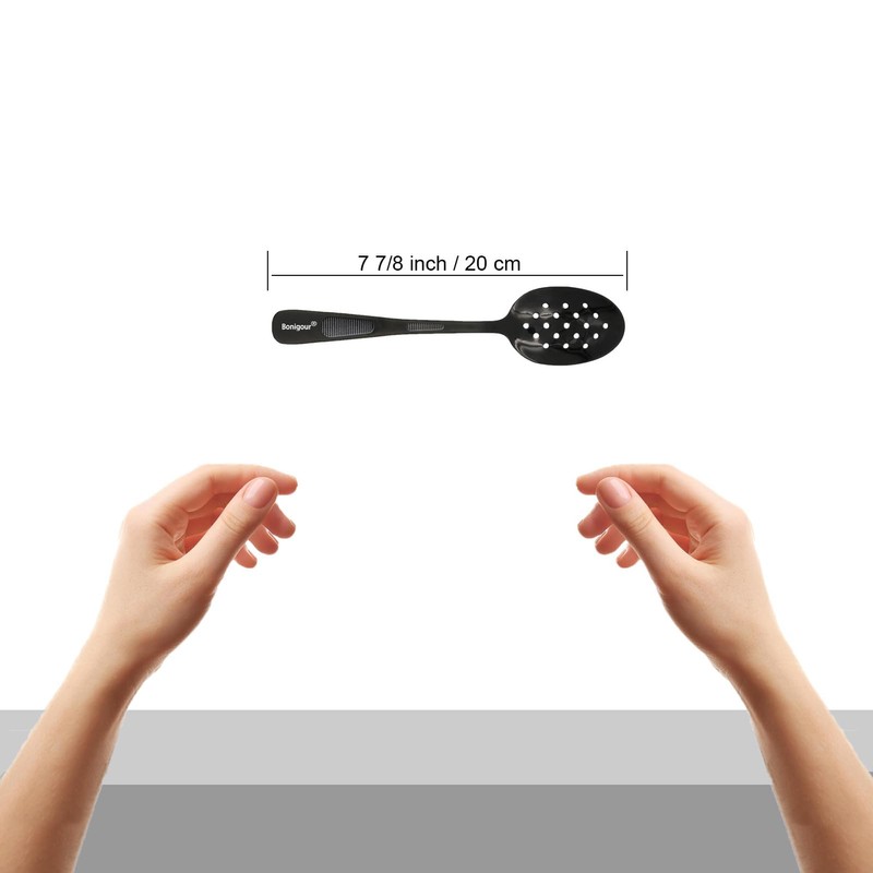 Bonigour 7 7/8" Perforated Bowl,18-8 Stainless Steel Culinary Plating Spoon