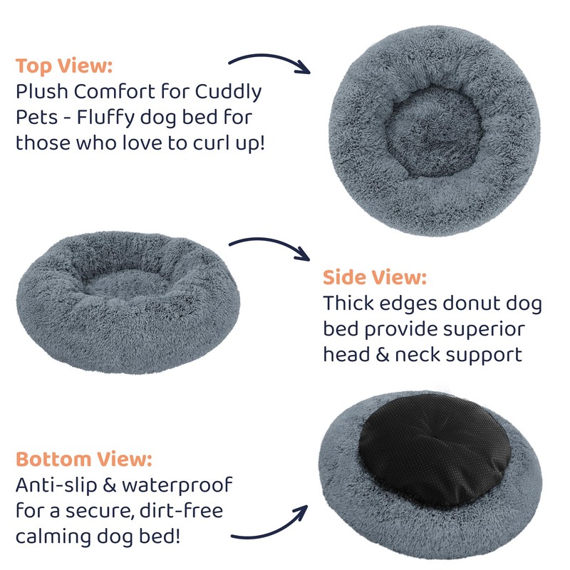 Petloox Donut Dog Bed - Premium Comfort for Anxiety Relief