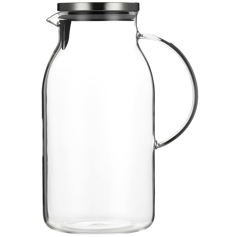 Karafu Glass Pitcher with Lid, 100 Ounces Wide Mouth Heat