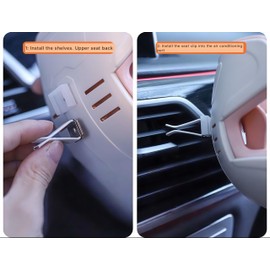 Car Seat Protector for 17cm Dolls,Air Vent Clip,Car Seat Diffuser Desktop Stand and Decorative Ornaments Suitable Display Doll,Cute Car Ornament Suitable for Blind Box Doll Fans and Collectors (2)