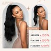 XFSRG Extensions Echthaar Ponytail 65 cm Langes in Wavy Pferdeschwanz