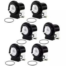 Scaroo 4681EA2001T Washer Drain Pump Motor Replaces For LG & Kenmore Washers 6-Pack