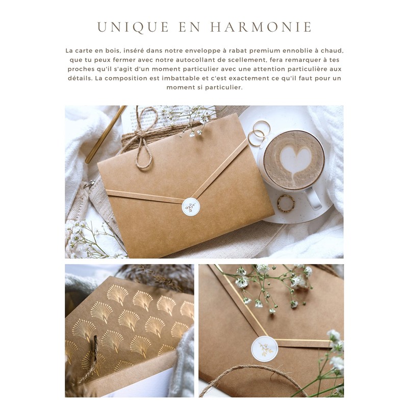 Joli Coon Willst du meine Patentante Wooden with Flap Envelope