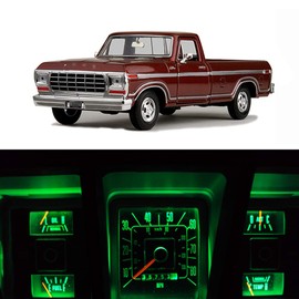 WLJH Super Bright Green Lights Instrument Cluster Panel Gauge Backlighting Indicator Lamp Bulb Full Led Dash Light Kit For Ford F150 F250 F350 1967-1979, Pack of 8
