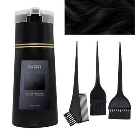 Hair Dye Shampoo, Nstant Hair Color Shampoo Shampoo, Fast Hair Dye Natural Botanicals Hair Dye Shampoo Long Lasting Nourishing Gentle Non-Irritating Hair Dye Shampoo for Men Women (Black)