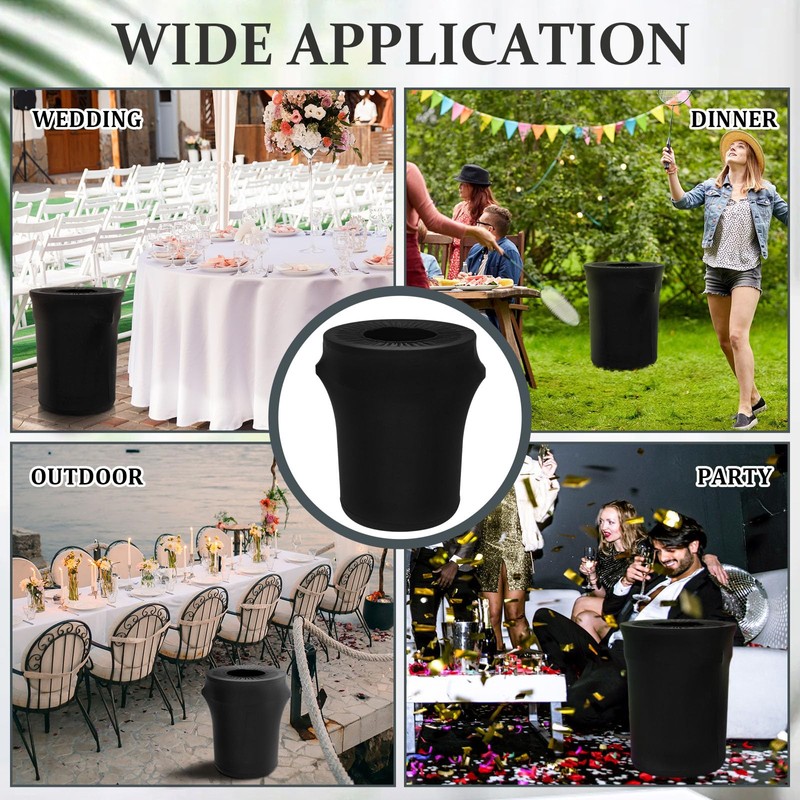 Tanlade 32 Gallon Stretch Trash Can Spandex Cover Outdoor Waste