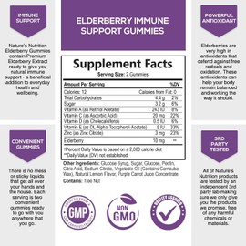 Elderberry Gummies Extra Strength Sambucus Gummy - Natural Immune System Support - Best Supplement for Children & Adults - 60 Gummies