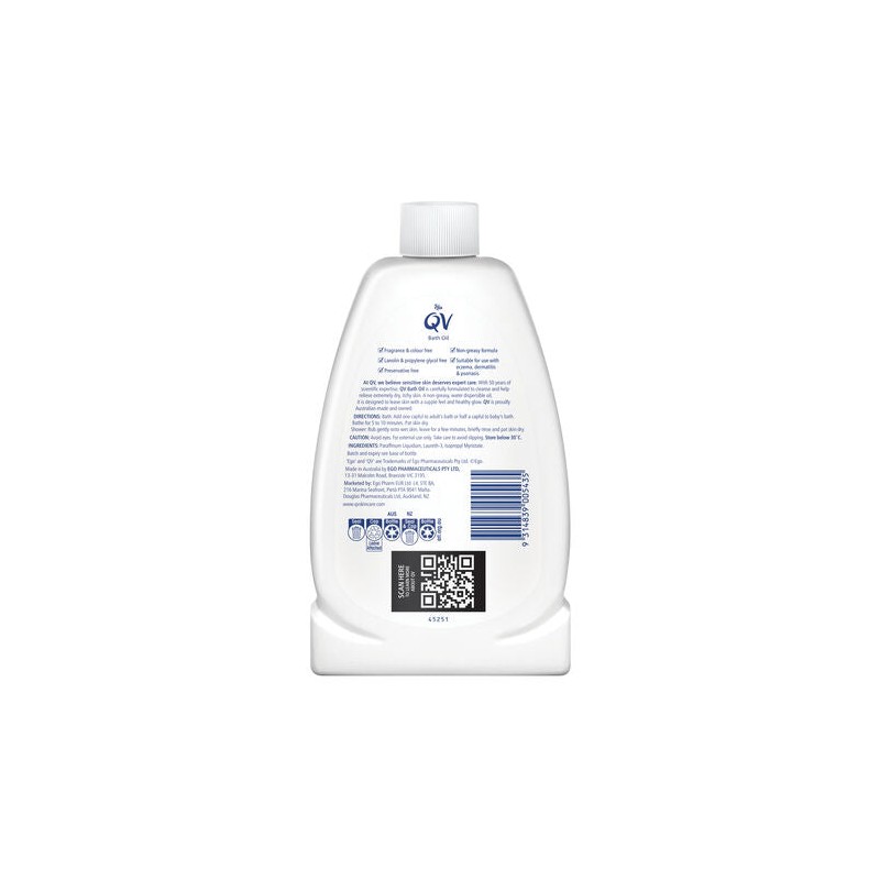 QV Ego QV Bath Oil 500ml