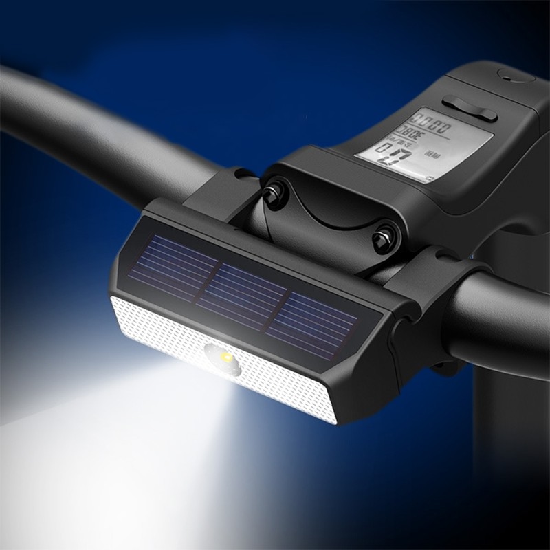 Bike Solar Powered Light Bike LED Headlight Flashing Light For