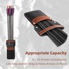 Archery Leather Pocket Arrow Quiver, Portable 8 to10 Arrows Holder