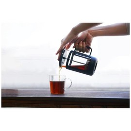 HARIO CPU-4-B Cafe Press U Press-type Coffee, Heat Resistant Glass, Practical Capacity: 20.3 fl oz (600 ml), Black