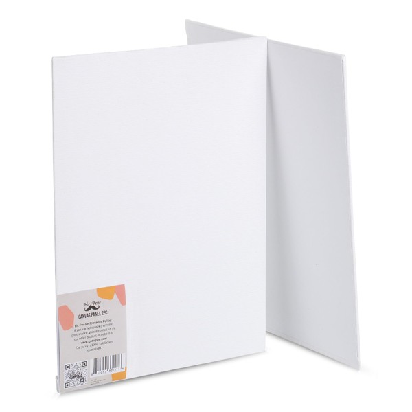 Mr. Pen- Canvas Panels, 2 Pack, 9x12 Inches, Triple Primed