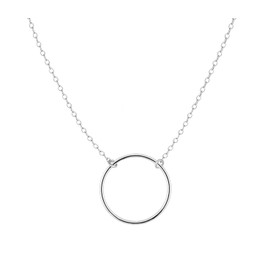 Kritz Women's Necklace Circle Infinity Gold or Silver – Jewellery Circle Pendant with Adjustable Chain – Jewellery Fashion Gift for Women, Stainless Steel