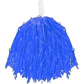 CHEERLEADER POMPOMS FANCY DRESS COSTUME ACCESSORY LIGHTWEIGHT POM POMS WITH GRIP HANDLES FOR KIDS & ADULTS. COLOUR: BLUE