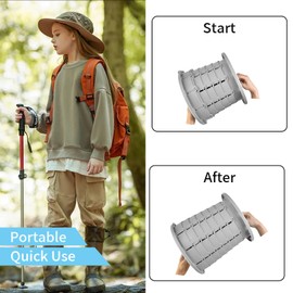 MuRealy Retractable Portable Toilet - Upgraded Folding Camping Toilet for Adults, 330 Lbs Capacity, Car RV Travel Toilet, Outdoor Emergency Restroom for Kids