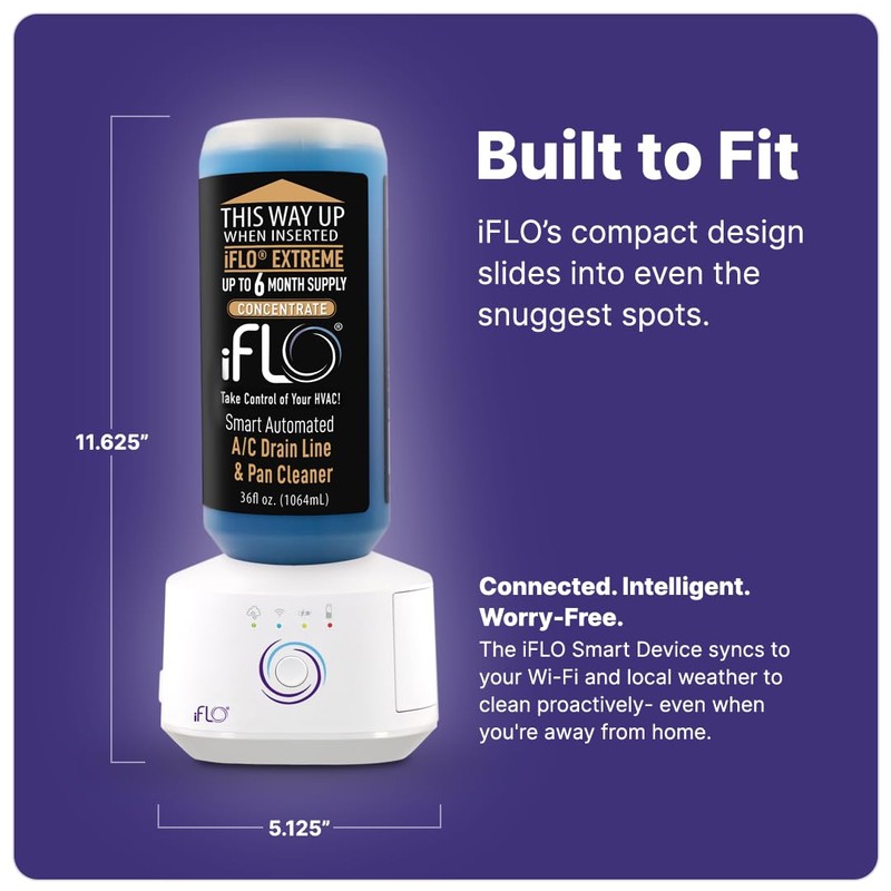 iFLO® Smart Automated A/C Drain Line Cleaner Cartridge, 6 Month