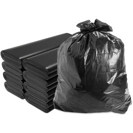 Black Rodent Repellent Scented Trash Bags 60 Gallon Extra Large 38 x 58 Heavy Duty 1.3 Mil Thick Leak Resistant Puncture Proof Garbage Bags for Outdoor Commercial Industrial and Home Use (60)
