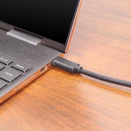 Coolgear USB 3.2 Gen 2 Type-C Male to Female Ultra Fast Shielded Panel Mount Cable 8 Inch