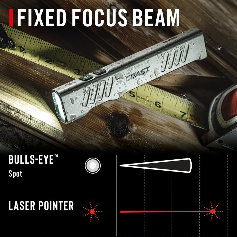 Coast Slayer Laser 1000 Lumen USB-C Rechargeable LED Flashlight with