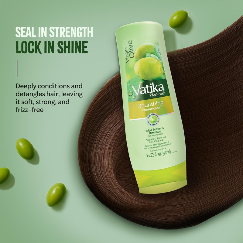 Vatika Naturals Olive Shampoo & Conditioner | Virgin Olive Oil