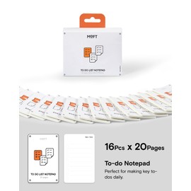 MOFT to Do List Notepad for The Snap Flow, Designed for Key to-dos, Card-Sized with Rounded Corners, Smooth to Write on, 16 Packs