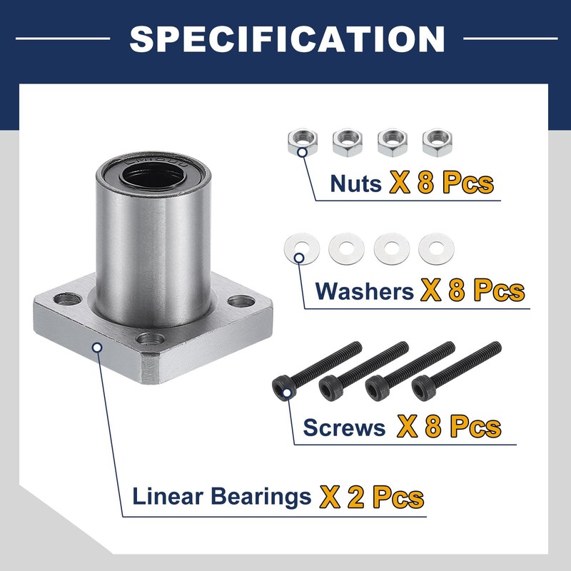QUARKZMAN LMK10 UU Linear Ball Bearing 10 mm Bore 19