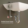 Everflow 27108-NL-2 Braided Faucet Connector 8" Long, 1/2" IPS Brass