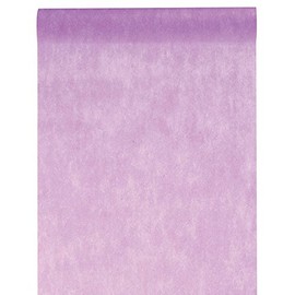Table runner made of fleece in lilac