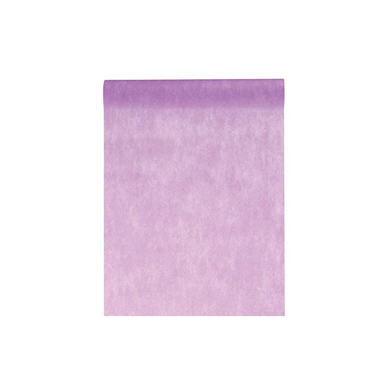 Table runner made of fleece in lilac
